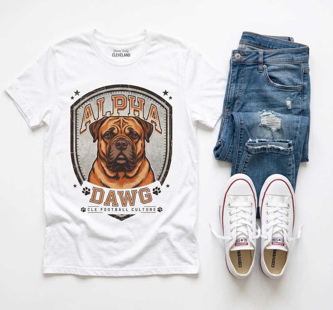 Alpha Dawg Tee — CLE Football Culture Bullmastiff Graphic Tee