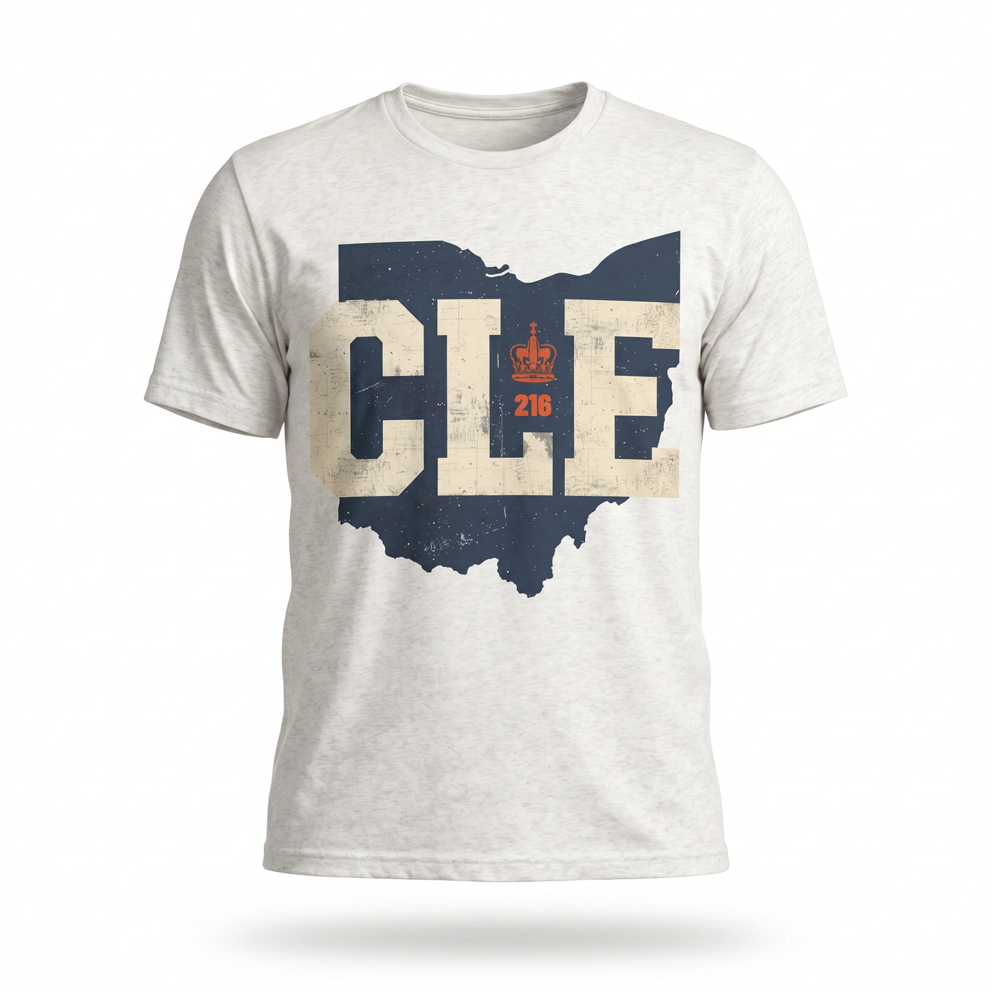 Cleveland CLE Ohio State Outline Tri-Blend Tee