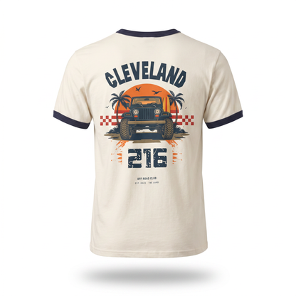 Cleveland 216 Vintage Truck Ringer Tee