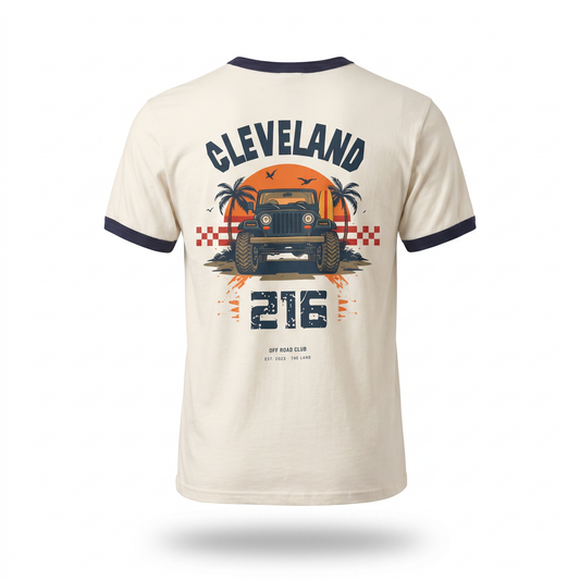 Cleveland 216 Vintage Truck Ringer Tee
