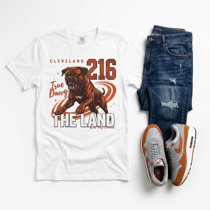 True Dawg 216 Tee — Cleveland Football Culture Garment-Dyed Tee