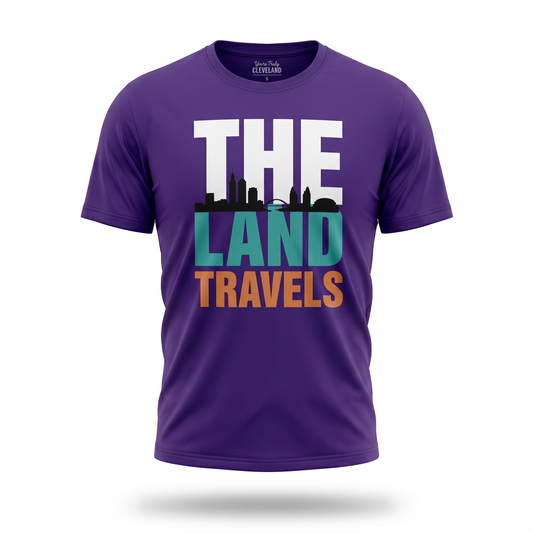 The Land Travels Tee — Cleveland Skyline City Pride Shirt