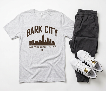 Bark City Tee — Cleveland Skyline Dawg Pound Graphic