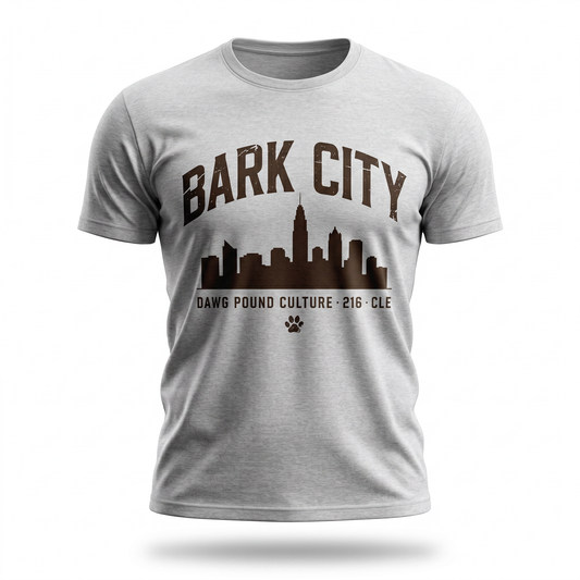 Bark City Tee — Cleveland Skyline Dawg Pound Graphic