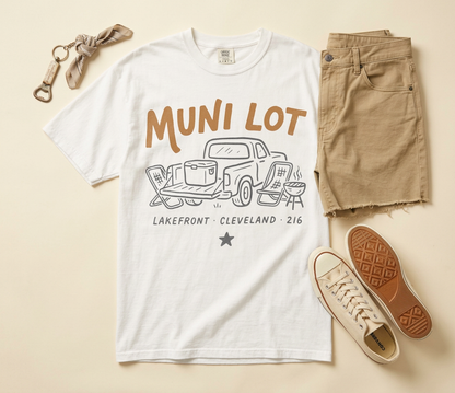 Muni Lot Lakefront Cleveland 216 T-Shirt