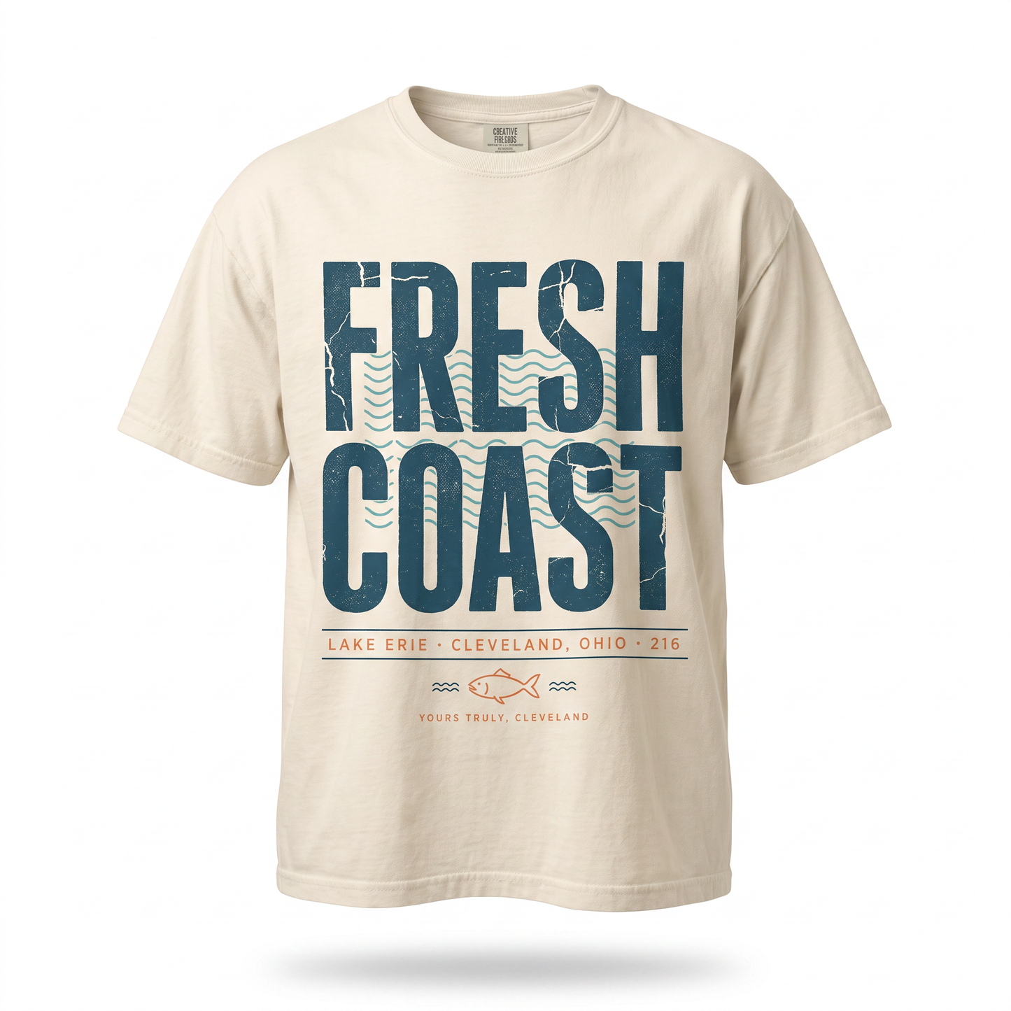 Fresh Coast Graphic T-Shirt — Cleveland Lake Erie Vintage Surf Tee