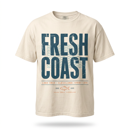 Fresh Coast Graphic T-Shirt — Cleveland Lake Erie Vintage Surf Tee