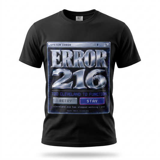 Error 216 — Too Cleveland To Function Graphic Tee