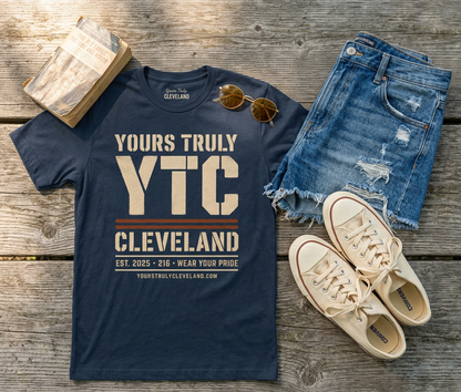 YTC Stencil Tee — Yours Truly Cleveland Spray Paint Graphic