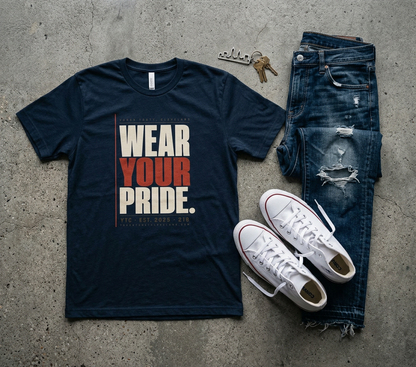 Wear Your Pride Tee — YTC Brutalist Cleveland Graphic Shirt