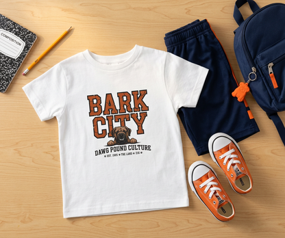 Bark City Toddler Tee — Cleveland Dawg Pound Kids Graphic Shirt
