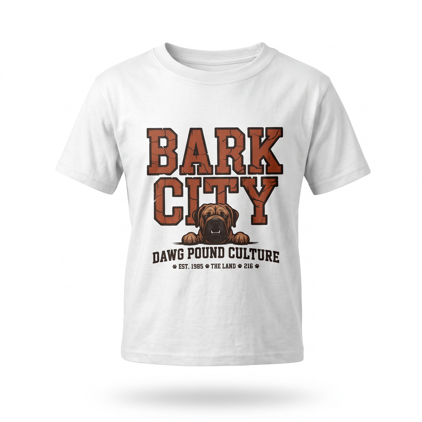 Bark City Youth Tee — Cleveland Dawg Pound Kids Graphic Shirt