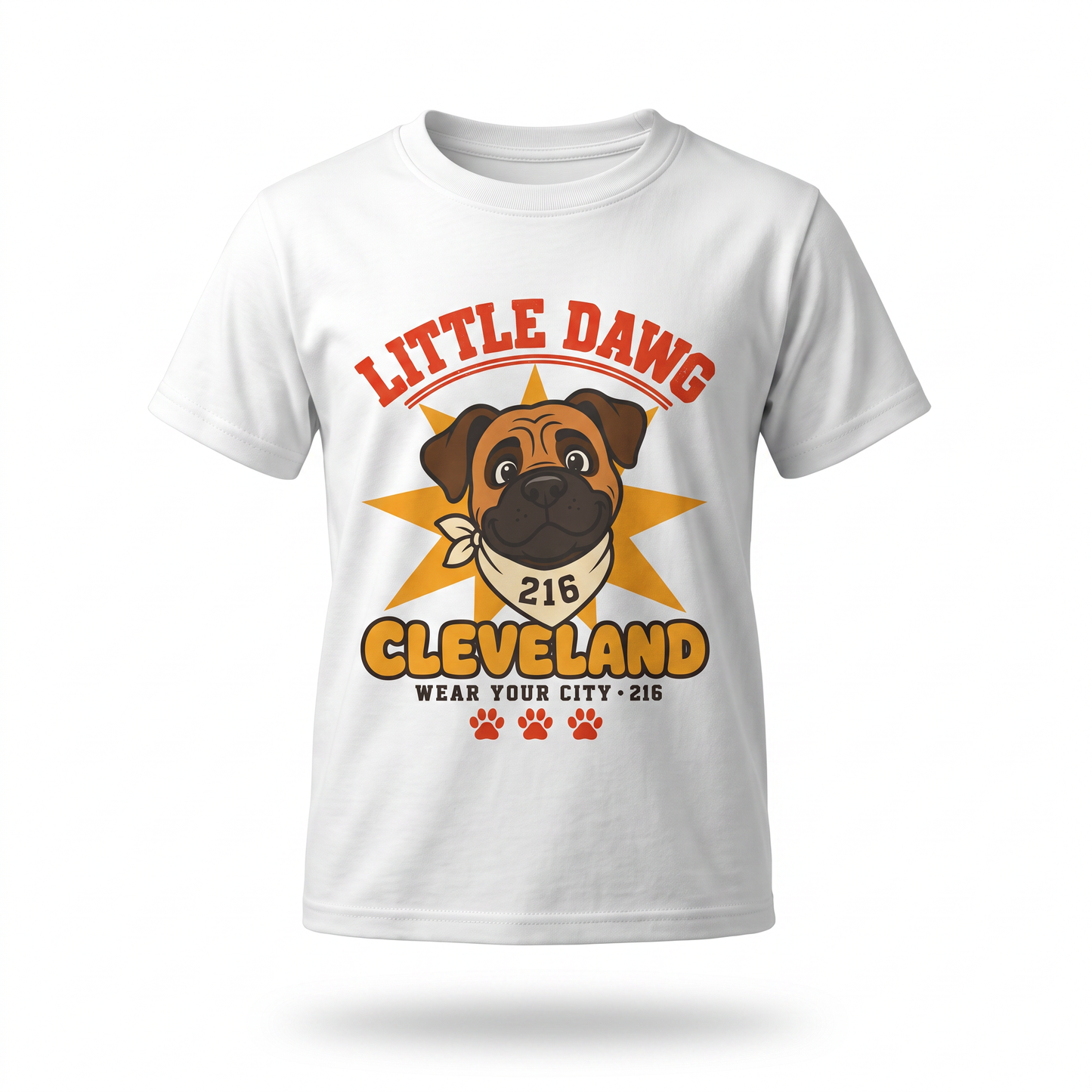Little Dawg Youth Tee — Cleveland Kids Mascot Graphic Shirt