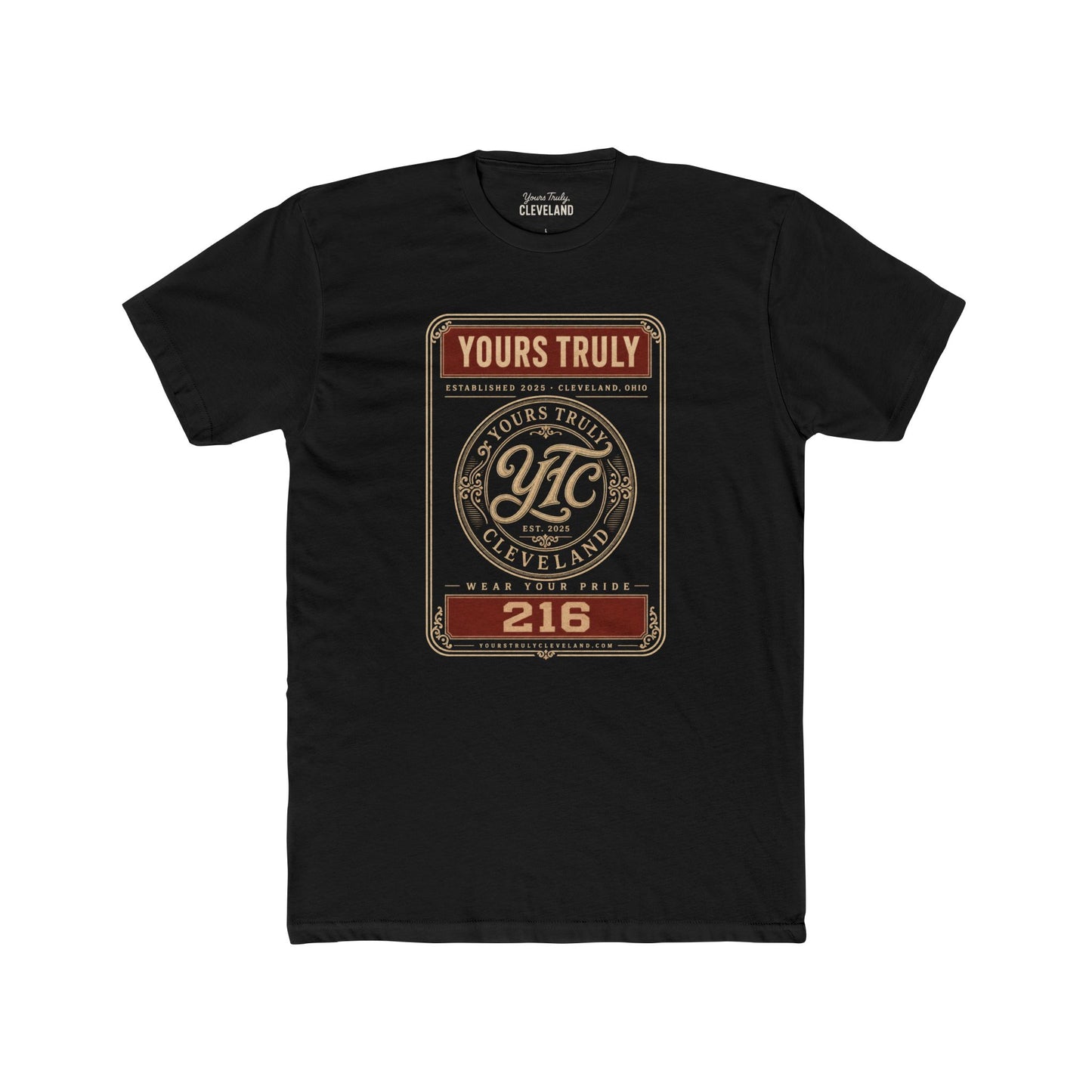 YTC Heritage Label Tee — Yours Truly Cleveland Ornate Graphic Shirt