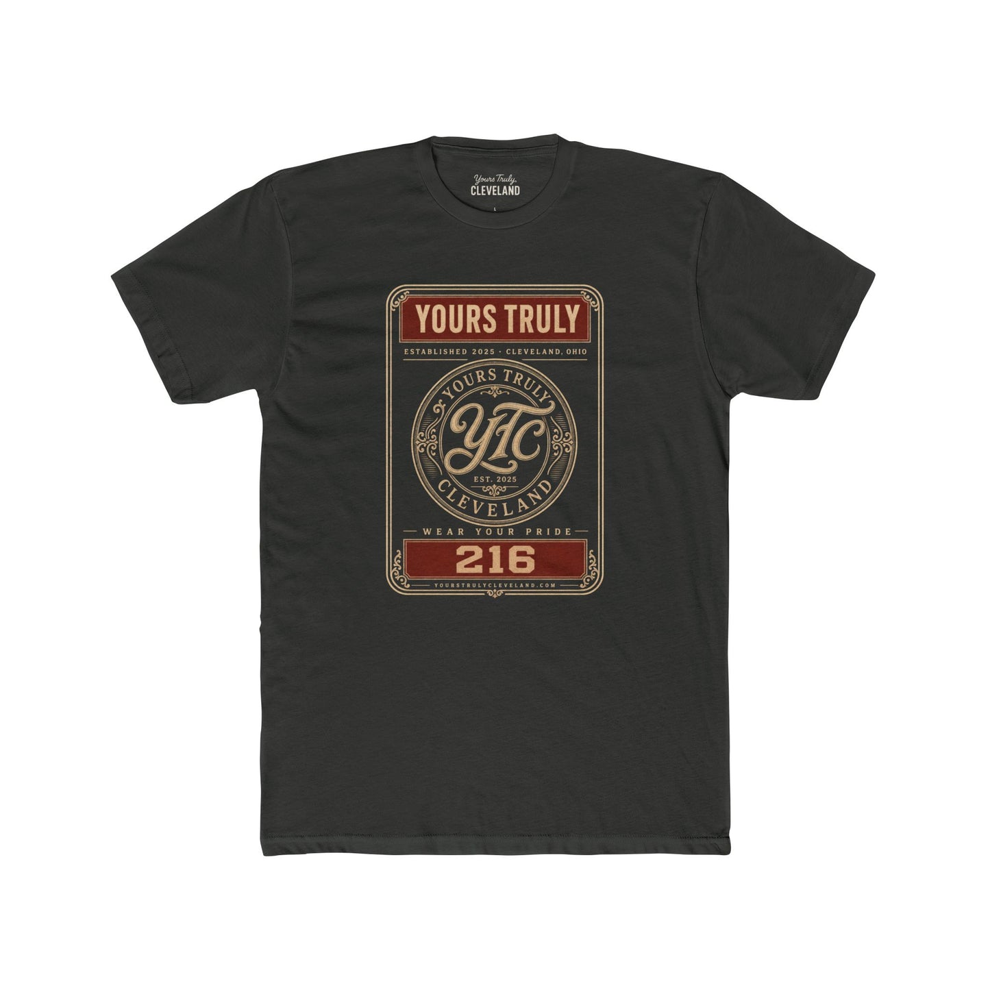 YTC Heritage Label Tee — Yours Truly Cleveland Ornate Graphic Shirt