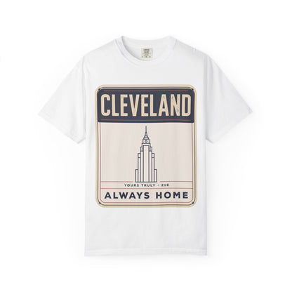 Cleveland Always Home T-Shirt — Retro Skyline Heritage Tee