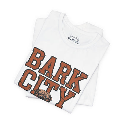 Dawg Pound Bark City Tee — Yours Truly Cleveland Football Script T-Shirt