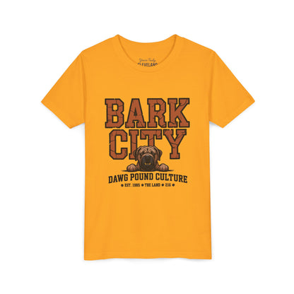 Bark City Youth Tee — Cleveland Dawg Pound Kids Graphic Shirt