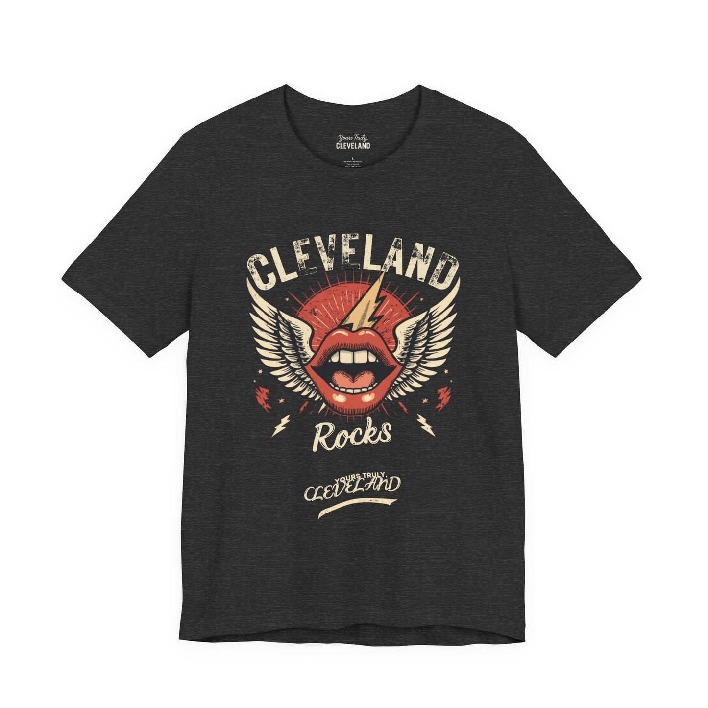 Cleveland Rocks Retro Winged Lips Tee