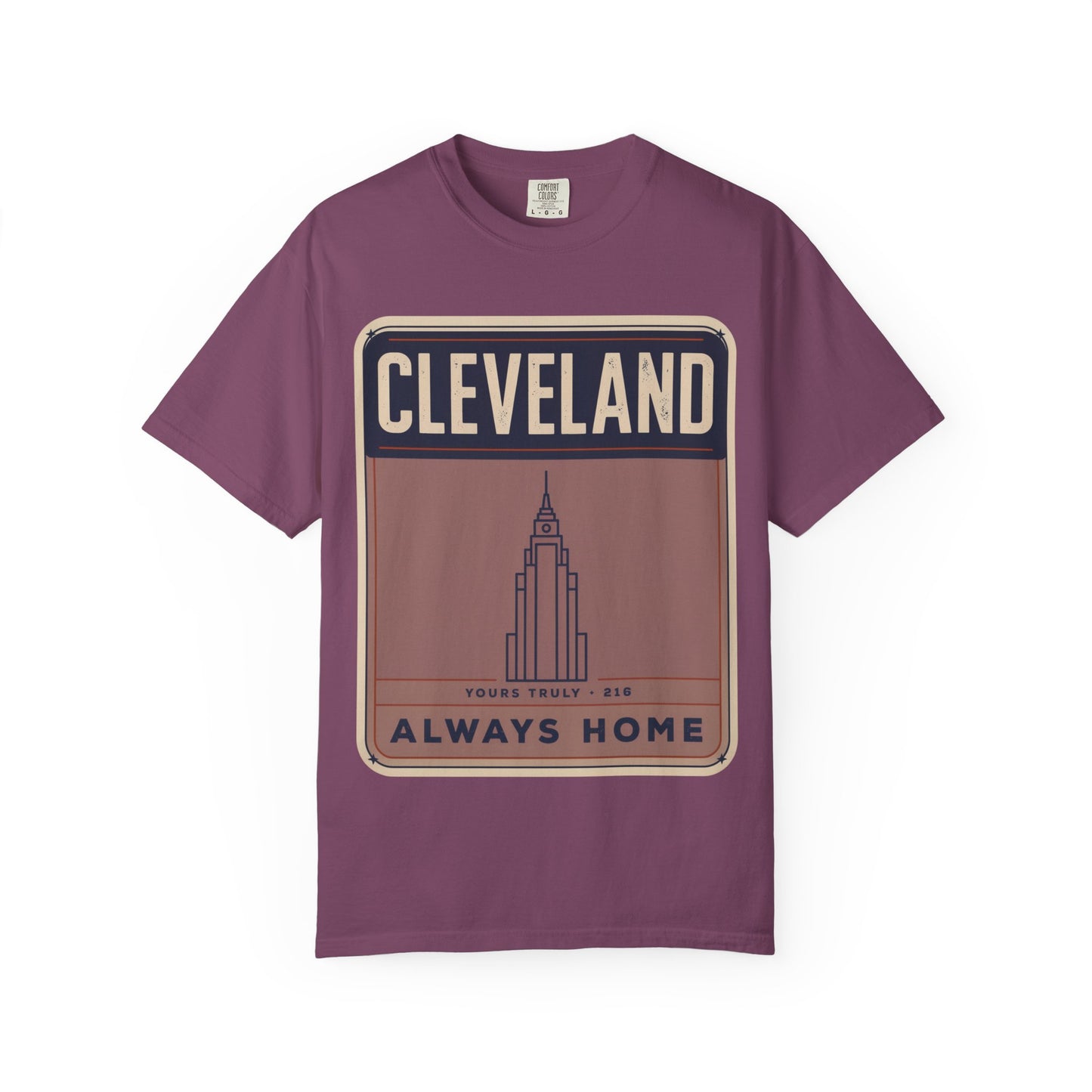 Cleveland Always Home T-Shirt — Retro Skyline Heritage Tee
