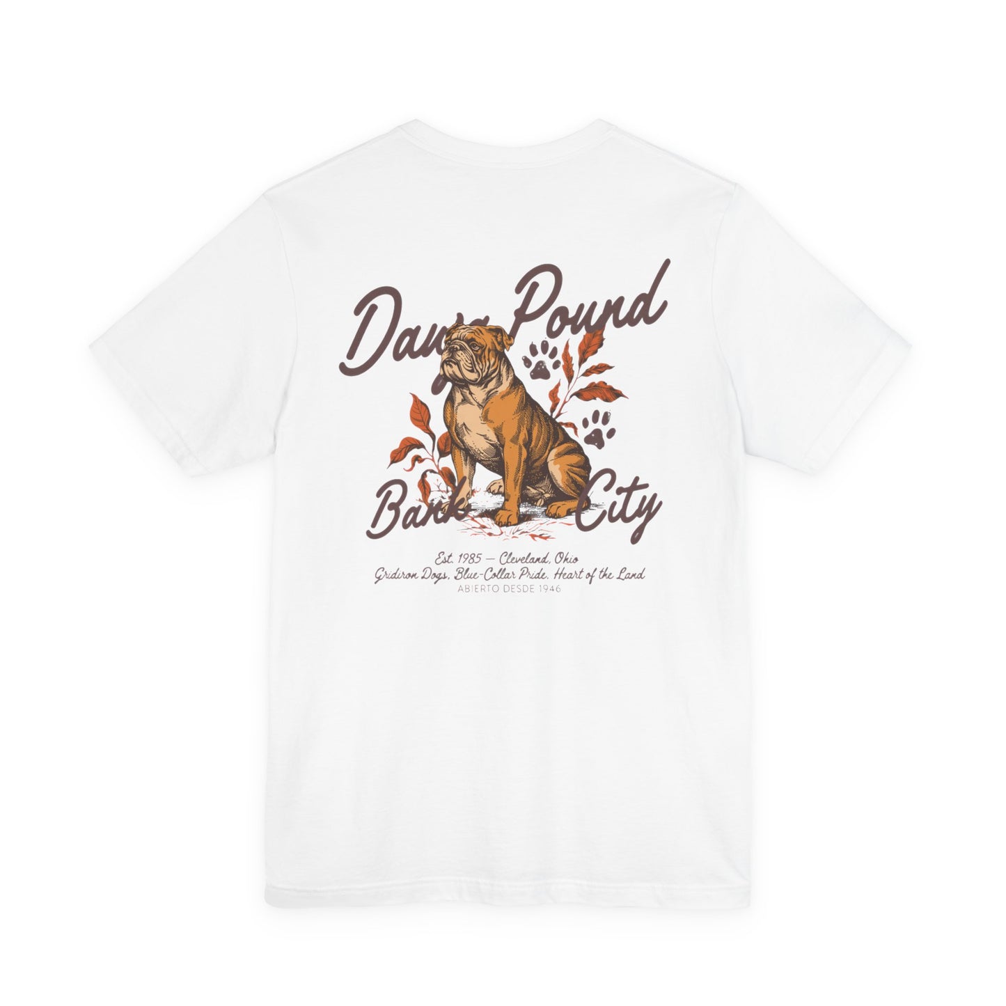 Dawg Pound Bark City Tee — Yours Truly Cleveland Bulldog Graphic T-Shirt