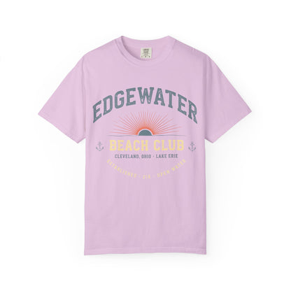 Edgewater Beach Club T-Shirt — Vintage Sunrise Lake Erie Graphic Tee