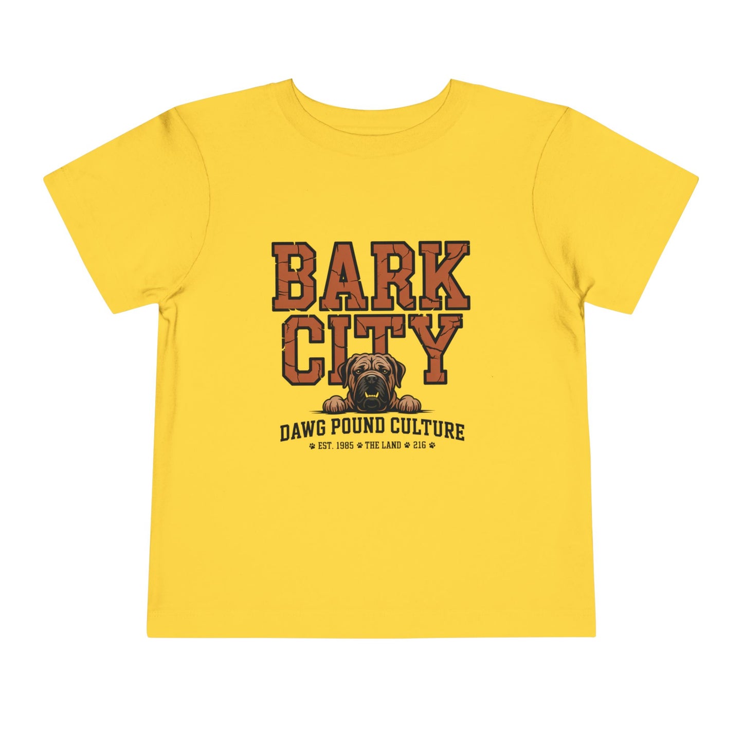 Bark City Toddler Tee — Cleveland Dawg Pound Kids Graphic Shirt