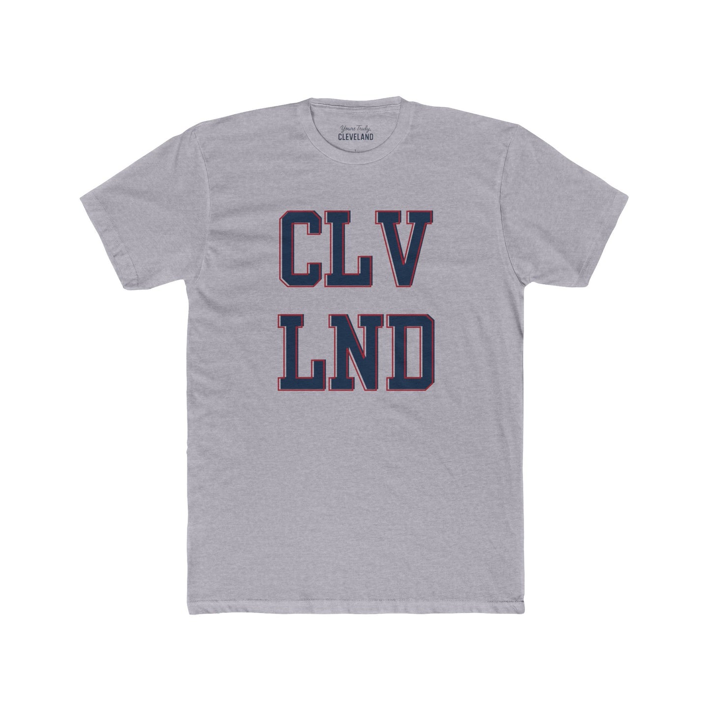 Cleveland Retro Block Letter T-Shirt — CLV LND Vintage City Tee