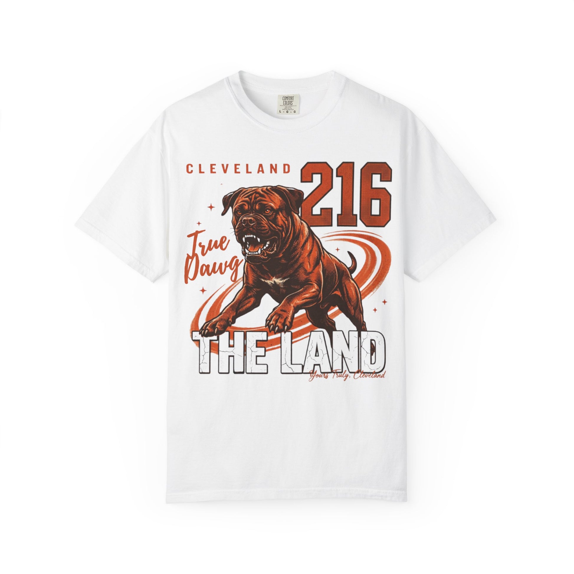 The Land 216 Dawg Tee — Cleveland 216 area code Dawg graphic tee, YTC