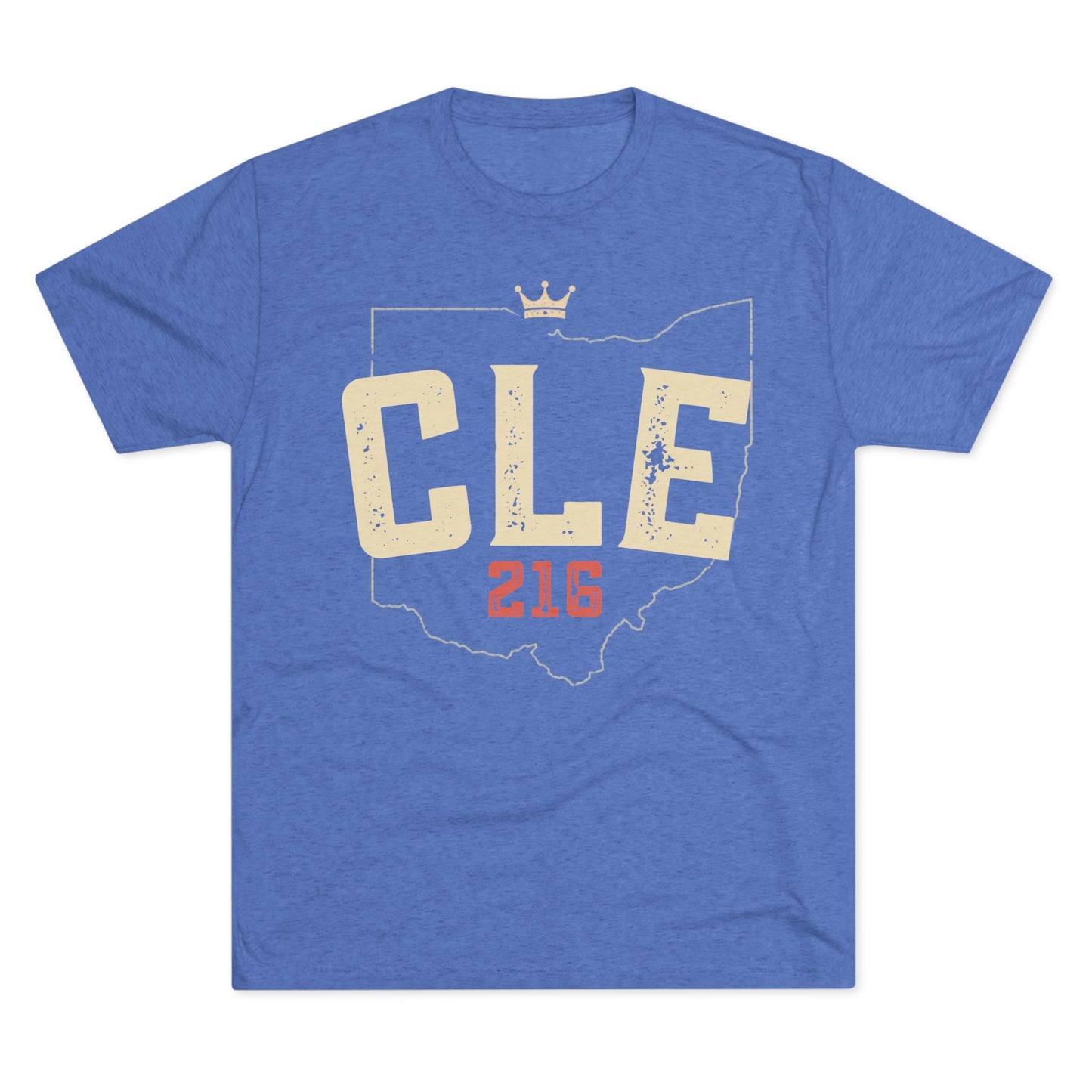 CLE 216 Ohio Outline Tri-Blend Tee