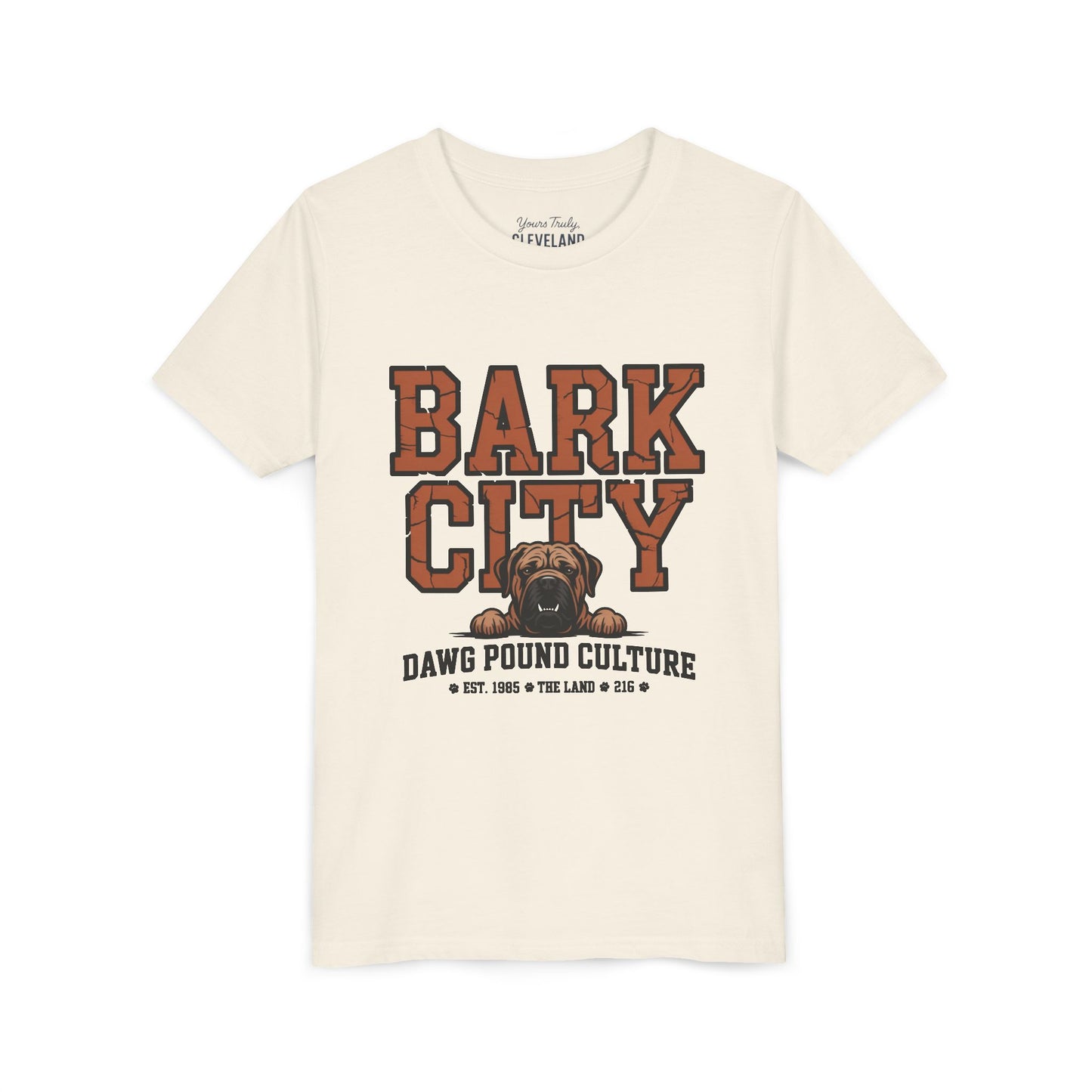 Bark City Youth Tee — Cleveland Dawg Pound Kids Graphic Shirt