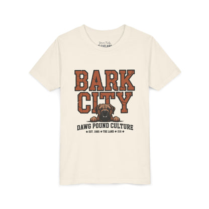 Bark City Youth Tee — Cleveland Dawg Pound Kids Graphic Shirt