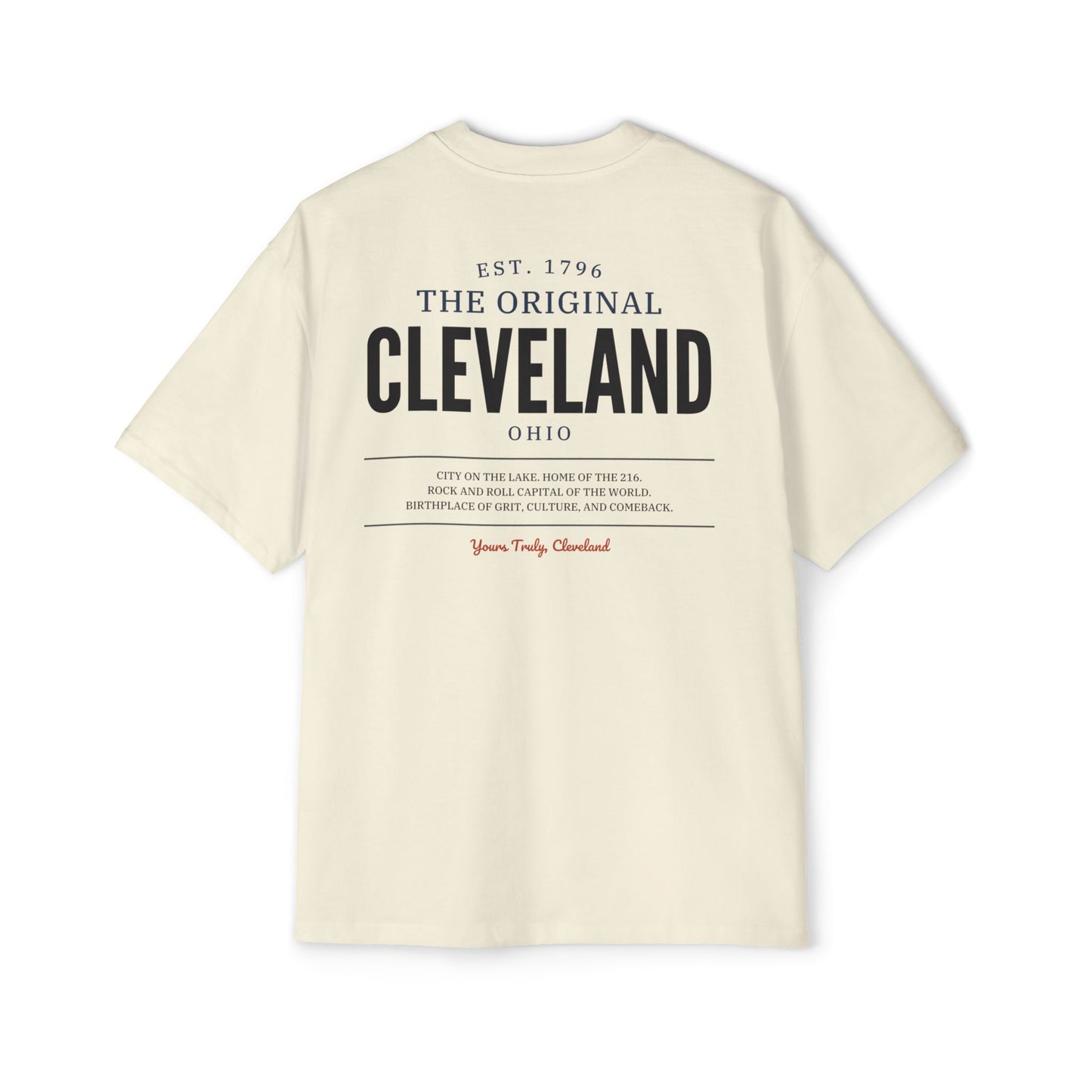 Cleveland Vintage Logo Oversized Tee — Premium Heavyweight