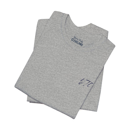Yours Truly, Cleveland Embroidered Script Tee