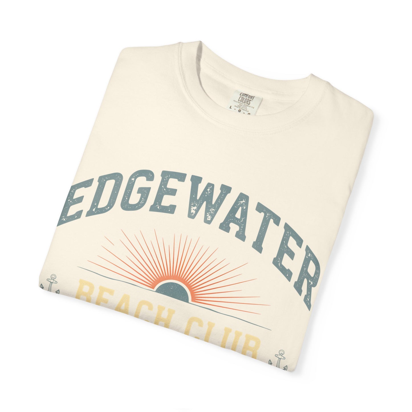 Edgewater Beach Club T-Shirt — Vintage Sunrise Lake Erie Graphic Tee