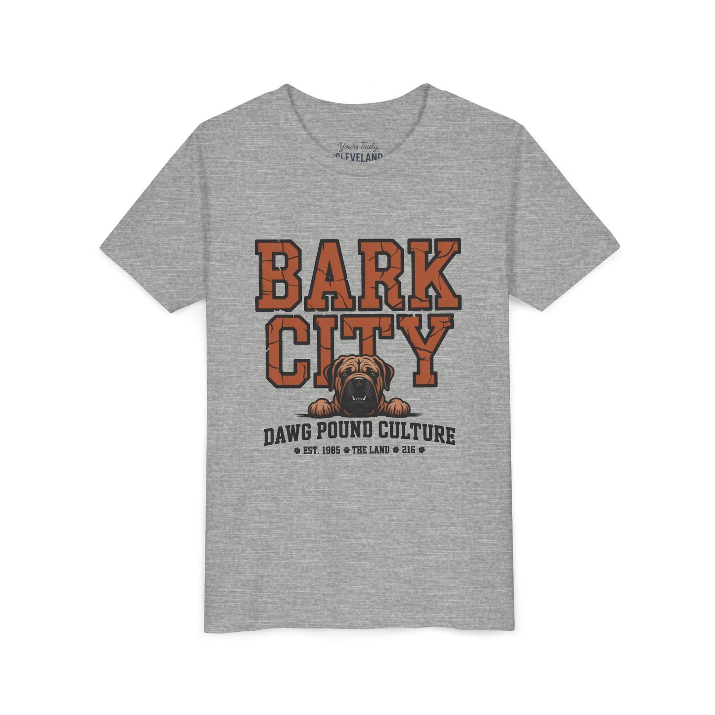 Bark City Youth Tee — Cleveland Dawg Pound Kids Graphic Shirt