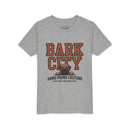 Bark City Youth Tee — Cleveland Dawg Pound Kids Graphic Shirt