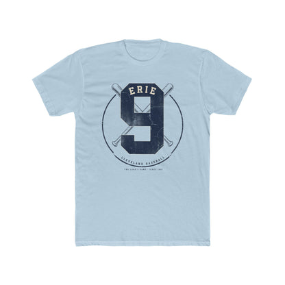 Erie 9 Baseball Tee — Cleveland Vintage Number Graphic