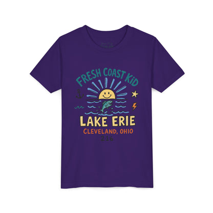 Fresh Coast Kid Youth Tee — Lake Erie Cleveland 216 Kids Graphic Shirt