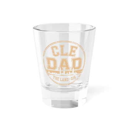 CLE Dad Shot Glass - The Land 216 Vintage Cleveland Whiskey Shooter (1.5 oz)