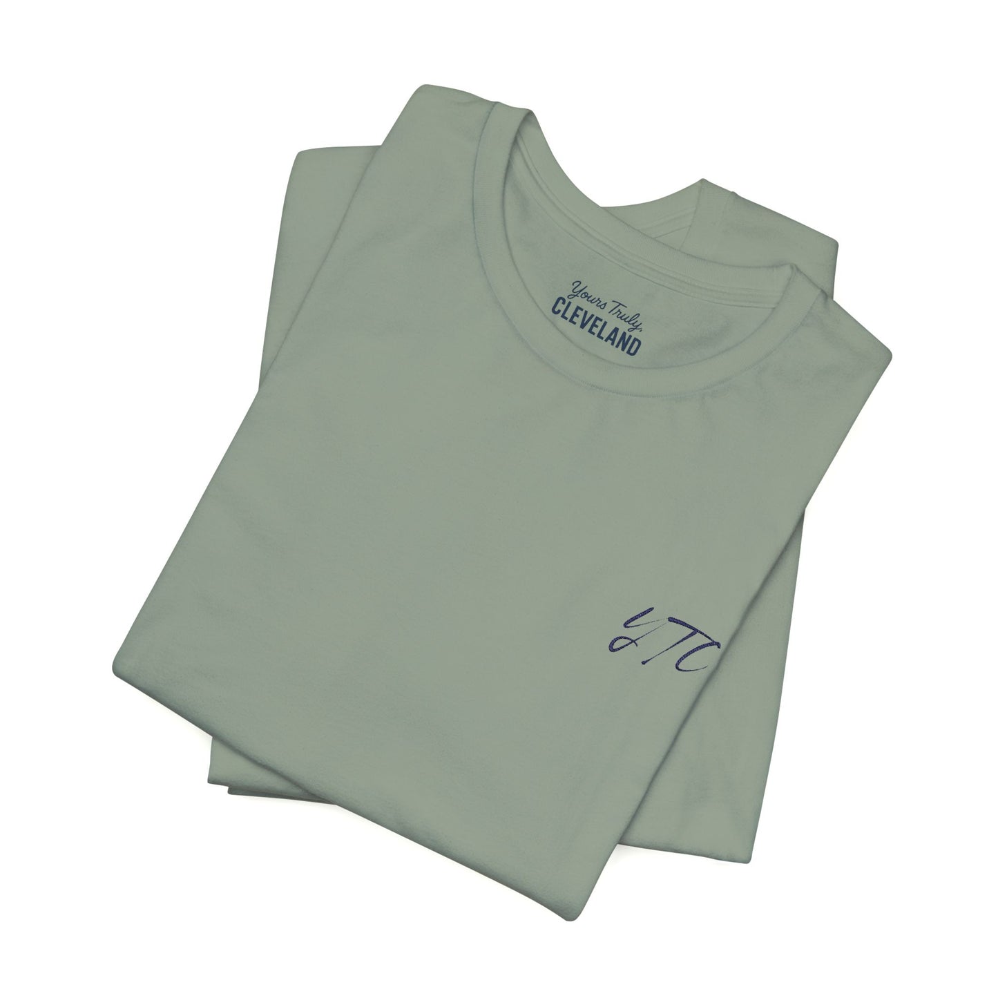 Yours Truly, Cleveland Embroidered Script Tee