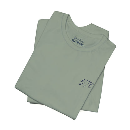 Yours Truly, Cleveland Embroidered Script Tee