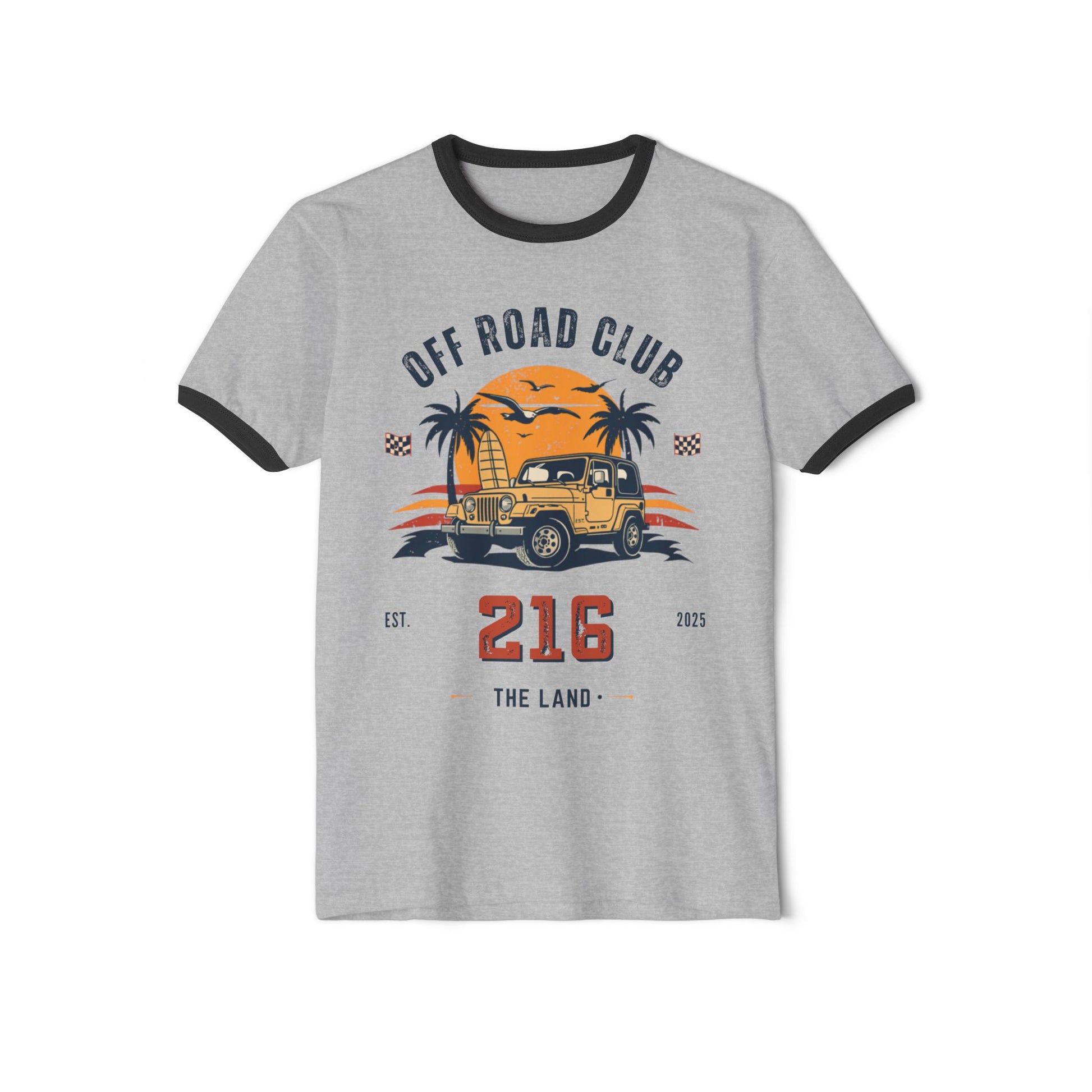 216 Off Road Club Ringer Tee — Cleveland 216 off road club ringer tee, YTC