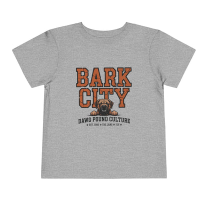 Bark City Toddler Tee — Cleveland Dawg Pound Kids Graphic Shirt