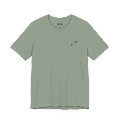 Yours Truly, Cleveland Embroidered Script Tee