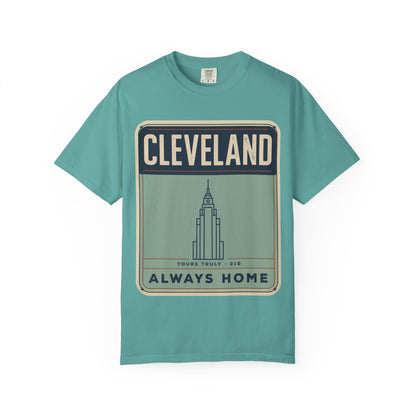 Cleveland Always Home T-Shirt — Retro Skyline Heritage Tee