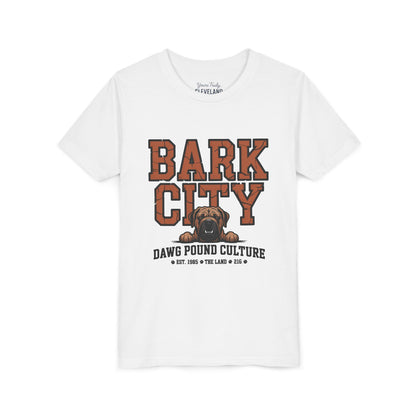 Bark City Youth Tee — Cleveland Dawg Pound Kids Graphic Shirt