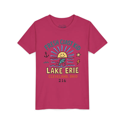 Fresh Coast Kid Youth Tee — Lake Erie Cleveland 216 Kids Graphic Shirt