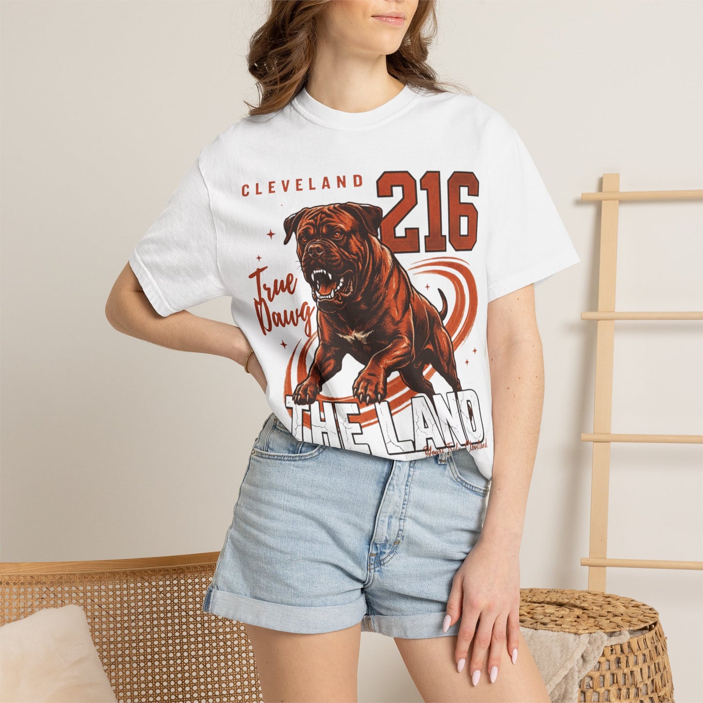 True Dawg 216 Tee — Cleveland Football Culture Garment-Dyed Tee