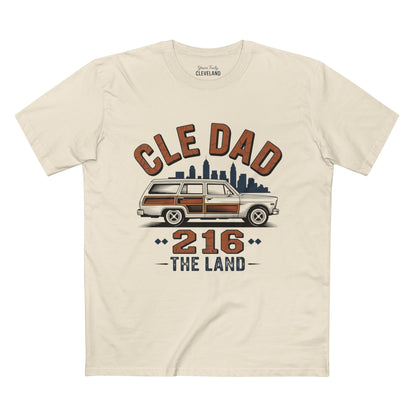 T-Shirt — "CLE DAD 216 The Land" Vintage Cleveland Dad Tee